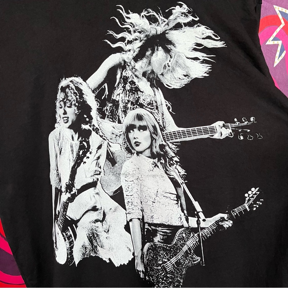 Taylor Swift The Eras Tour Black Long Sleeve Shirt Graphic Collage 2023 Photos - Picture 3 of 9
